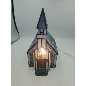 Forma Vitrum The Community Church Chapel Light Up Stained Glass #19510